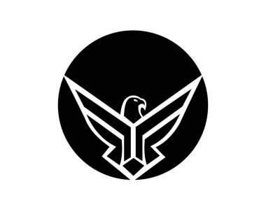 kuş kartal şahin hayvan tüyü vektör logosu