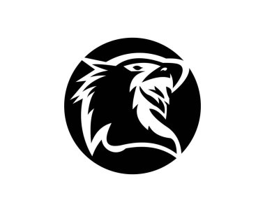 kuş kartal şahin hayvan tüyü vektör logosu