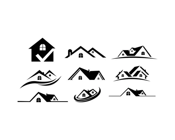 Hus Fastigheter Bostadshus Logotyp — Stock vektor