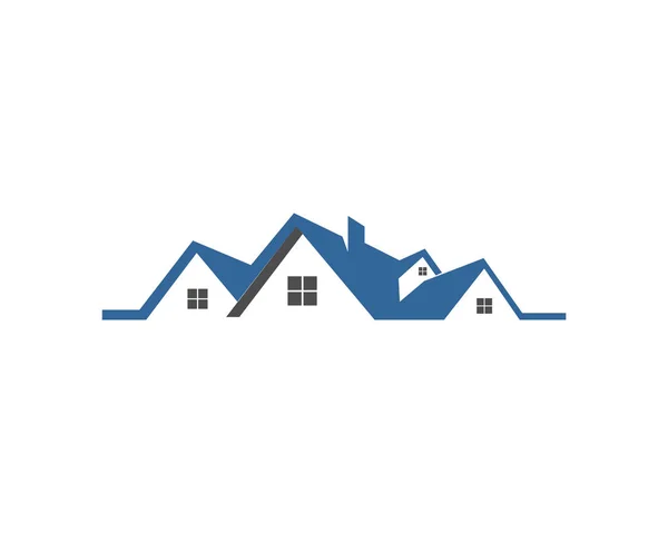 Casa Casa Casa Imobiliário Edifício Logotipo — Vetor de Stock