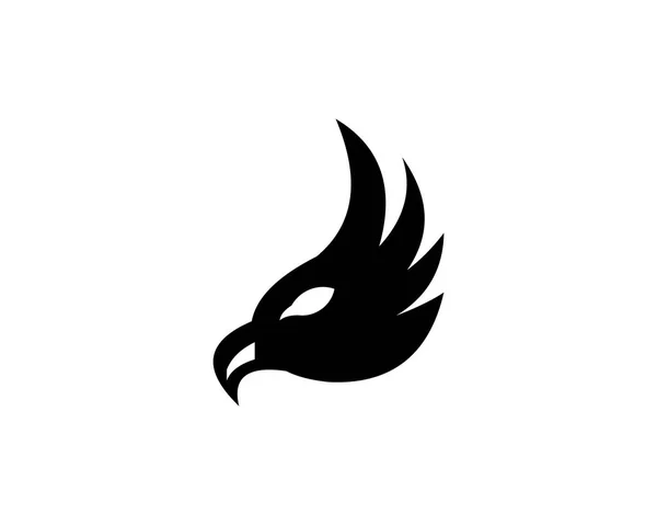 Fågel Örnen Falcon Djur Fjäder Vektor Logo — Stock vektor