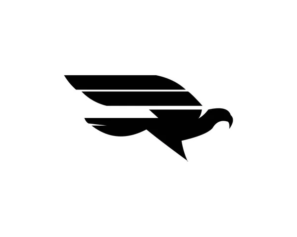 Oiseau Aigle Faucon Animal Plume Vecteur Logo — Image vectorielle