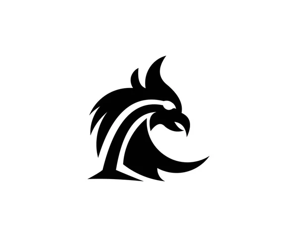 Ave Águila Halcón Animal Pluma Vector Logo — Vector de stock