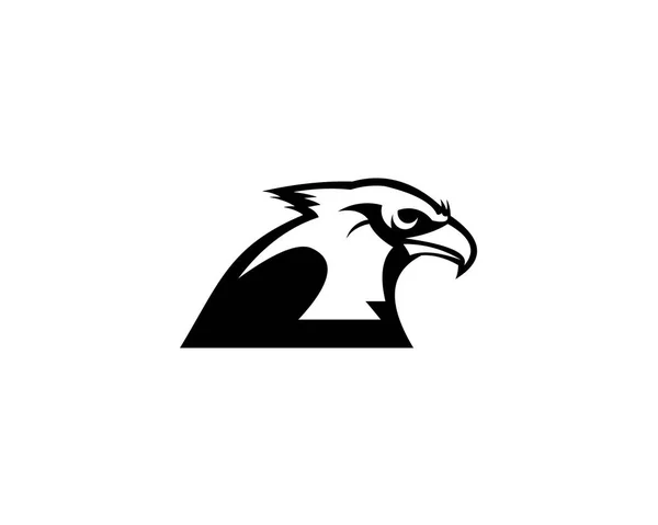 Oiseau Aigle Faucon Animal Plume Vecteur Logo — Image vectorielle