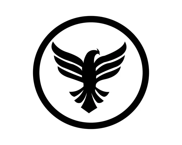 Pták Orel Falcon Zvířat Peří Vektorové Logo — Stockový vektor