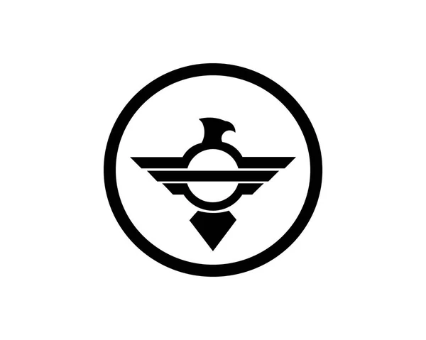 Pták Orel Falcon Zvířat Peří Vektorové Logo — Stockový vektor