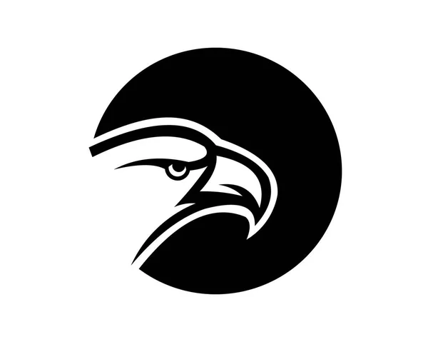Vogel Eagle Falcon Dierlijke Veer Vector Logo — Stockvector