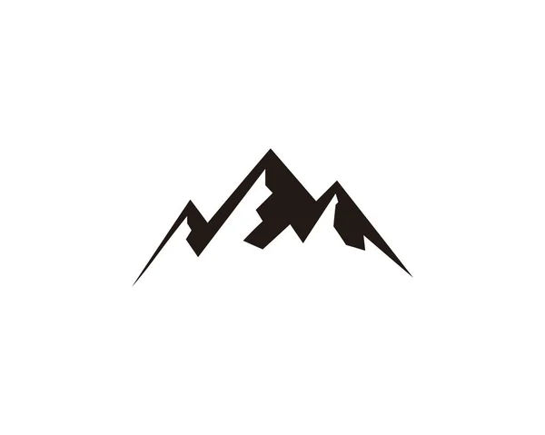 Montagna Modello Logo Picco — Vettoriale Stock