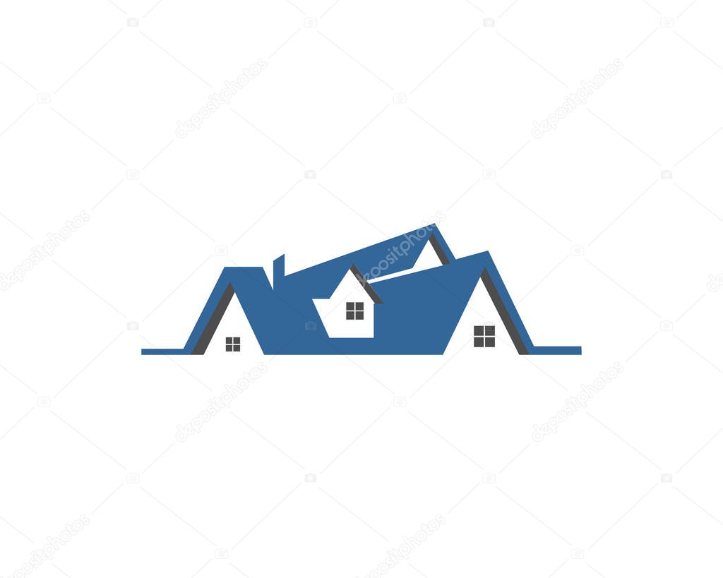 home house real estate property building logo