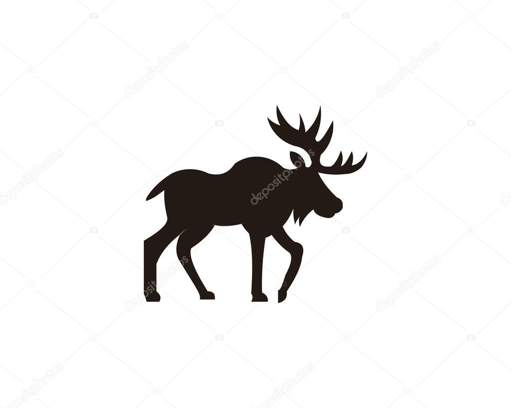 Horned Animals Silhouette Collection Deer Stag Moose Caribou