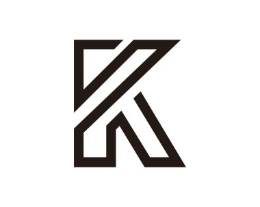 mektup k vektör logosu