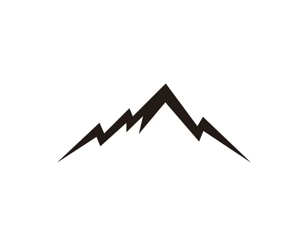 Montagna Modello Logo Picco — Vettoriale Stock