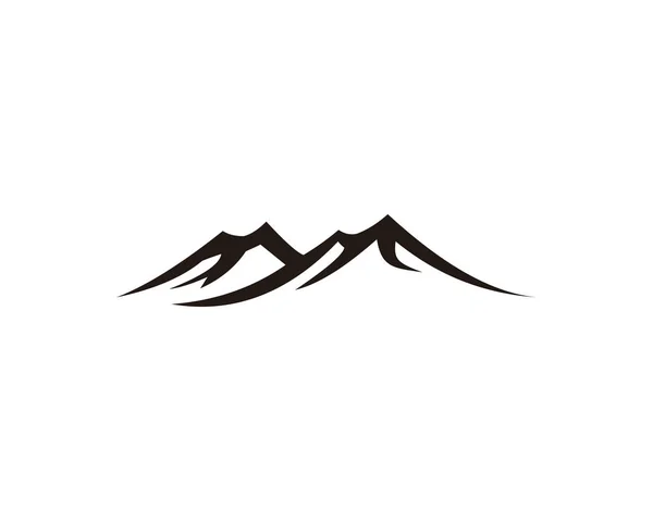 Montagna Modello Logo Picco — Vettoriale Stock