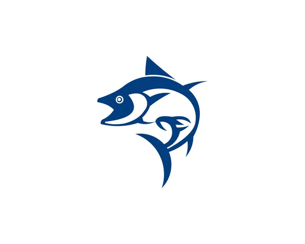 Ψάρι Στο Νερό Λογότυπο Φορέα Εστιατόριο Θαλασσινών Κατάστημα Λογότυπο Εικονίδιο — Διανυσματικό Αρχείο