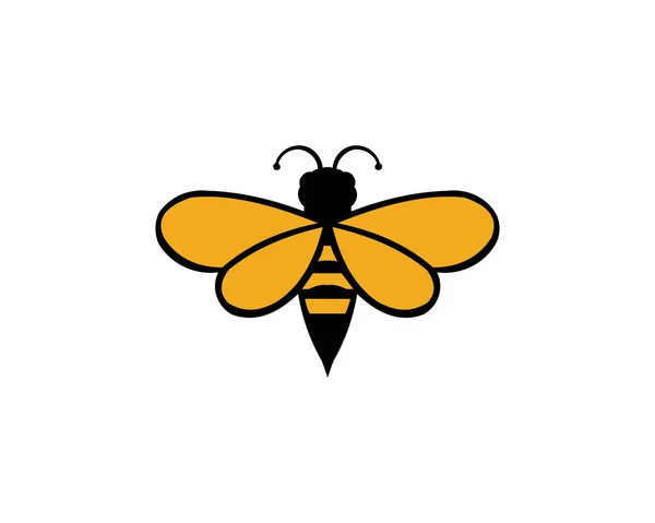 Икона Пчелиного Животного Медовая Летающая Пчела Иллюстрация Иллюстрирующая Вектор Плоского — стоковый вектор