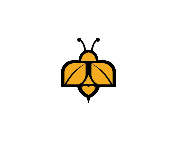 Méh Állati Ikonra Repülő Méhecske Insect Bugs Rovarok Pókok Sík — Stock Vector