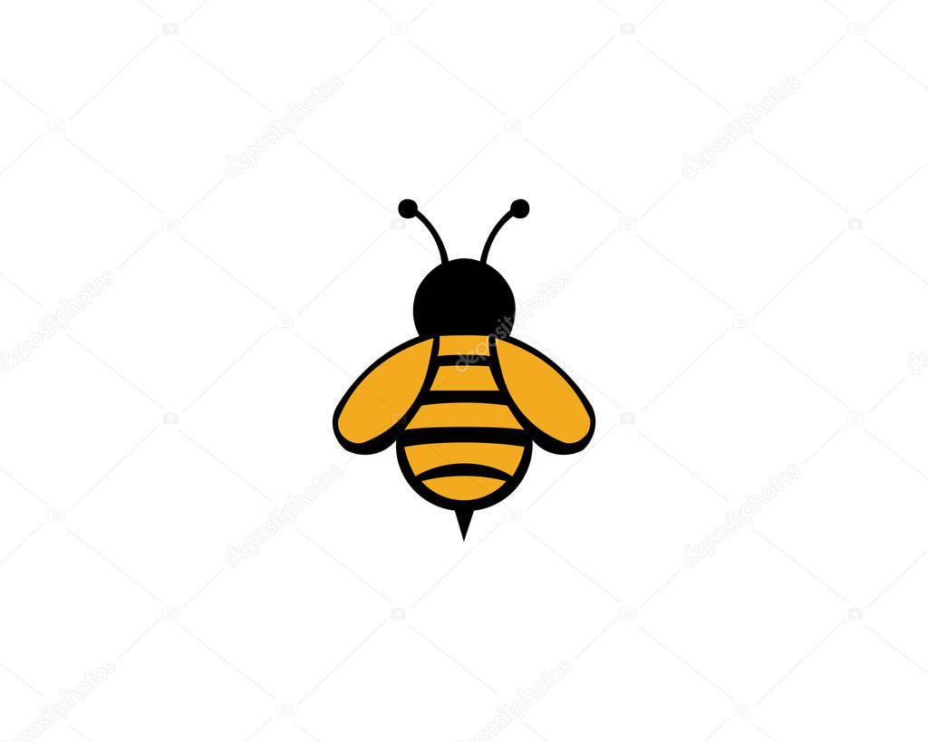 Bee animal icon. Honey flying bee. Insect.bugs, insects and arachnids Flat style vector illustration.