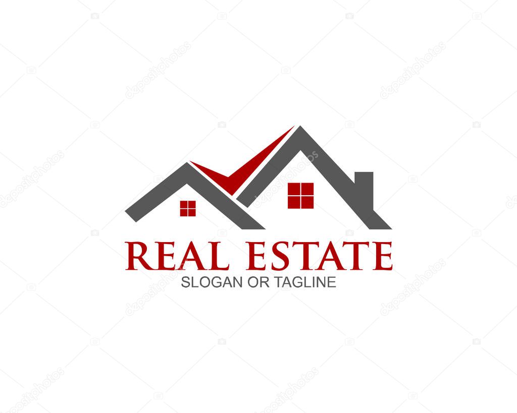 home house real estate residential building property logo