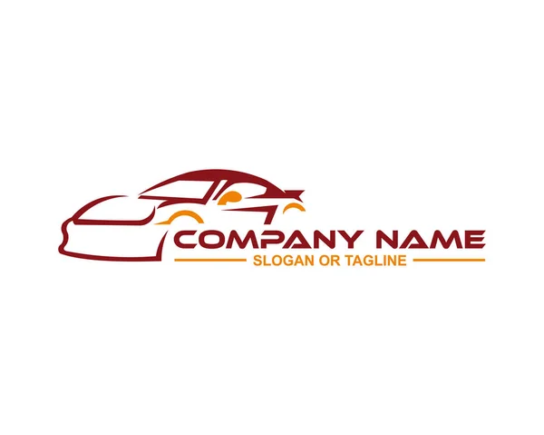 Logotipo Carro Linha Limpa Simples Gráfico Projetado Com Base Formato — Vetor de Stock
