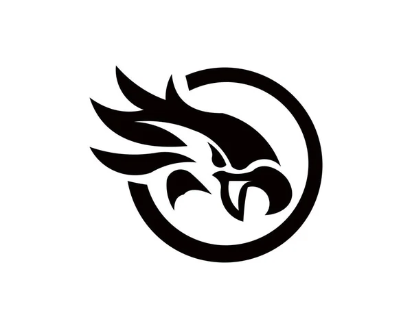 Kartal Kuş Logo Vektör Şablonu Logosu Konsepti — Stok Vektör