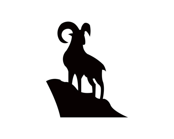  Силуэт горного козла-млекопитающего
 .