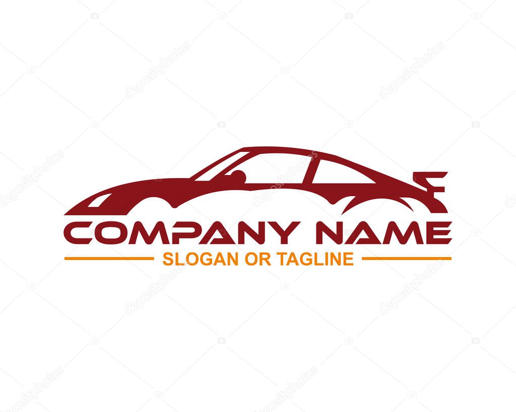 Car logo in clean and simple line graphic designed based on vector format