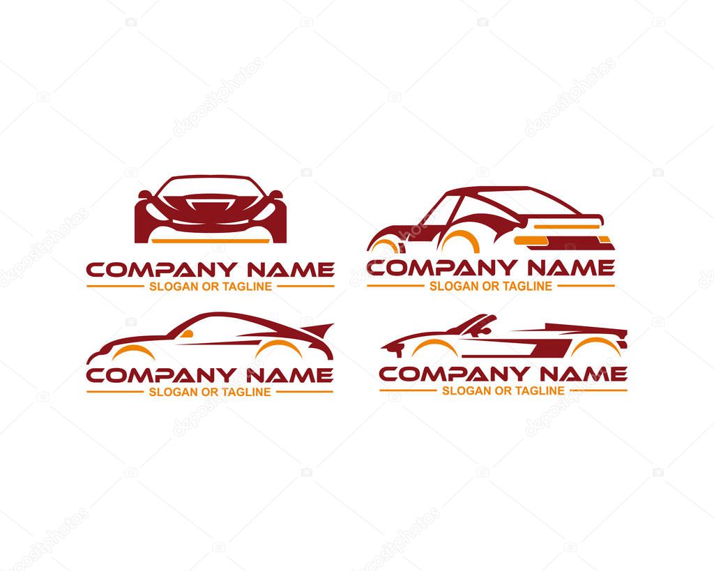 Car logo in clean and simple line graphic designed based on vector format