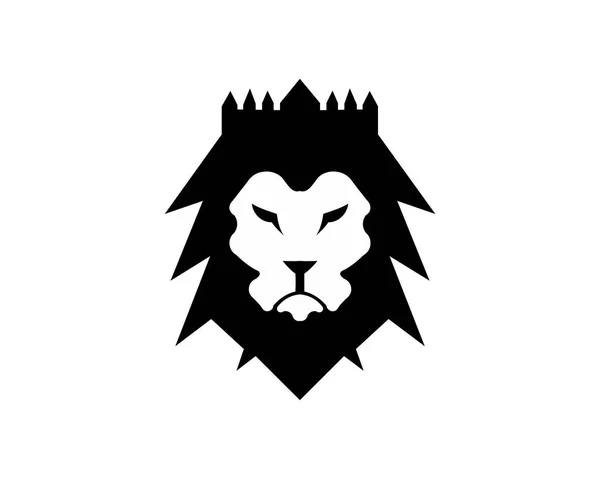 Tête Lion Modèle Logo Vectoriel Illustration Créative Animal Sauvage Chat — Image vectorielle