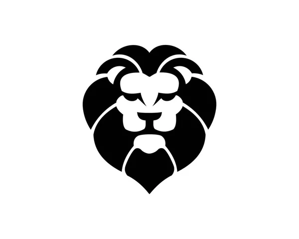 Aslan başı - vektör logosu yaratıcı illüstrasyon. Hayvan vahşi kedi suratlı grafik işareti. Gurur, güçlü, güç konsepti sembolü. Tasarım ögesi.