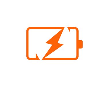 düşük pil şarj vektör - pil illüstrasyon, elektrik sembolü - enerji işareti güç