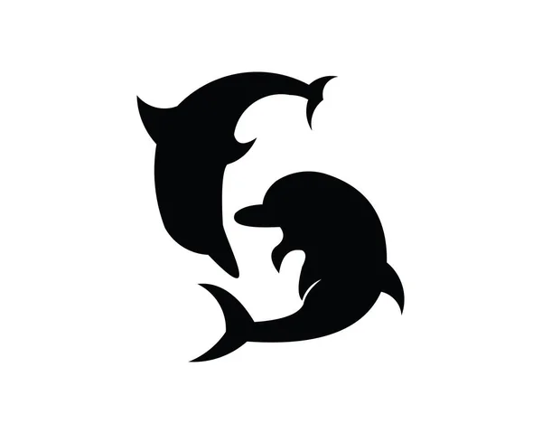 Dolphin Aquatic Mammal Vector Icon Animal Apps Websites — Stock Vector