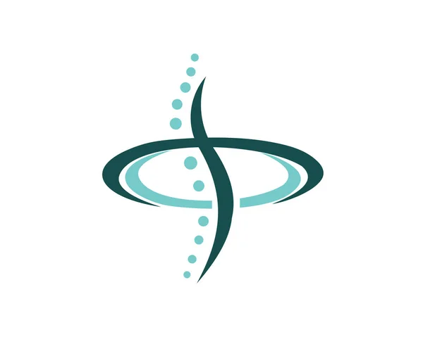 Kreativa Kiropraktik Ryggraden Konceptet Logotypen Formgivningsmall — Stock vektor