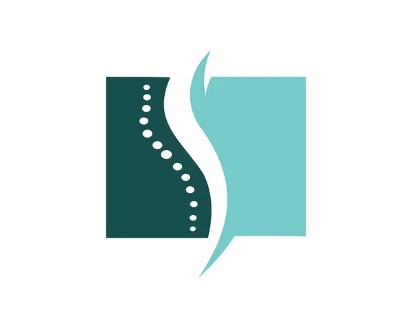 Kreatív Kiropraktika Gerinc Koncepció Logo Design Sablon — Stock Vector