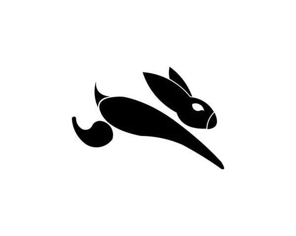 動物ウサギのアイコン 白い背景のベクトル記号記号 — ストックベクタ