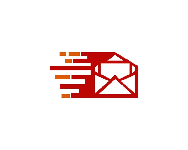 メールまたはメッセージアイコン 封筒のイラストを送信 ベクトルメール記号 送信文字分離 — ストックベクタ