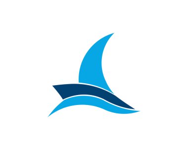 Yelkenli tekne vektör logo marka kimliği botla iş için