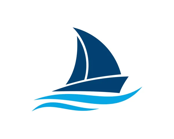 Segelboot Vektor Logo Markenidentität Für Das Bootsgeschäft — Stockvektor