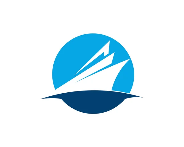 Segelbåt Vektor Logotypen Varumärkesidentitet För Båtliv Företag — Stock vektor