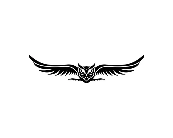 Logo Hibou Illustration Vectorielle Conception Emblème Sur Fond Blanc — Image vectorielle