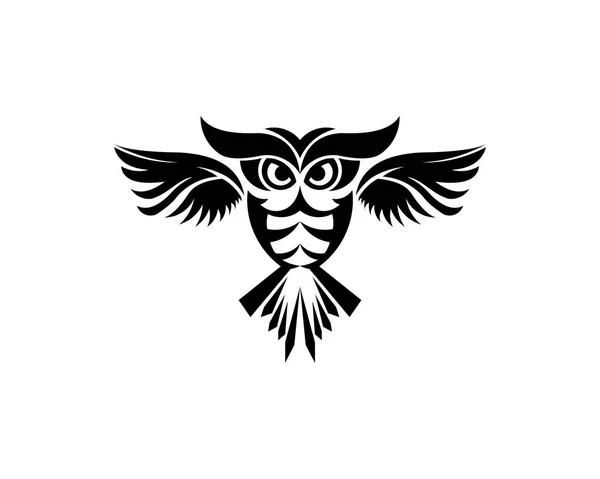 Logo Hibou Illustration Vectorielle Conception Emblème Sur Fond Blanc — Image vectorielle