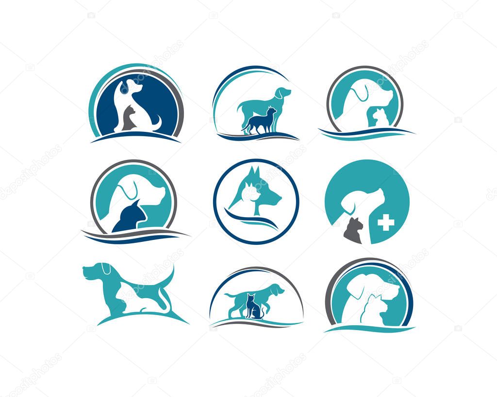 Pets Vector Logo Template this logo could be use as logo of pet shop, pet clinic, or others