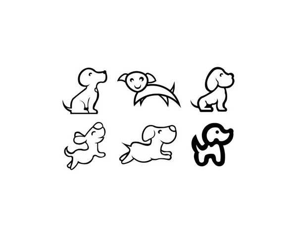 Піктограма Лінії Собаки Контурний Векторний Знак Лінійний Ізольований Білому Символ — стоковий вектор