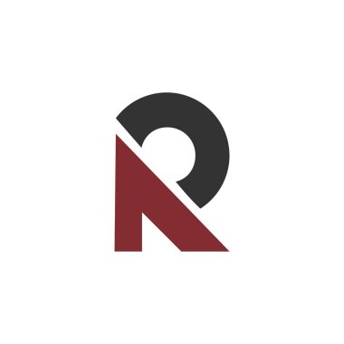 R harfi logo tasarım şablonu elementleri