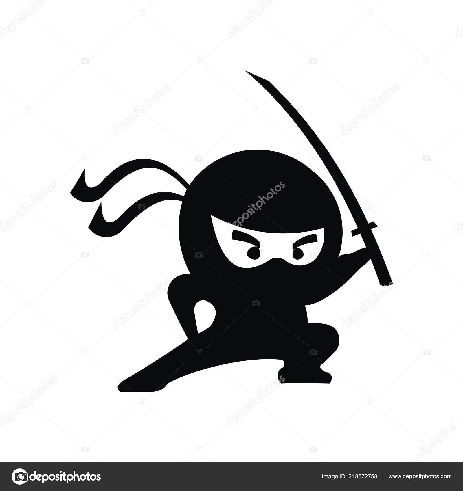 Ilustração do vetor dos desenhos animados ninja cartazes para a parede •  posters ninja, samurai, discrição