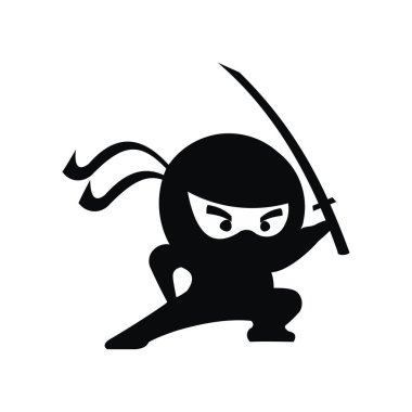 Ninja Samurai savaşçı savaşçı karakter karikatür savaş sanatı silah Shuriken