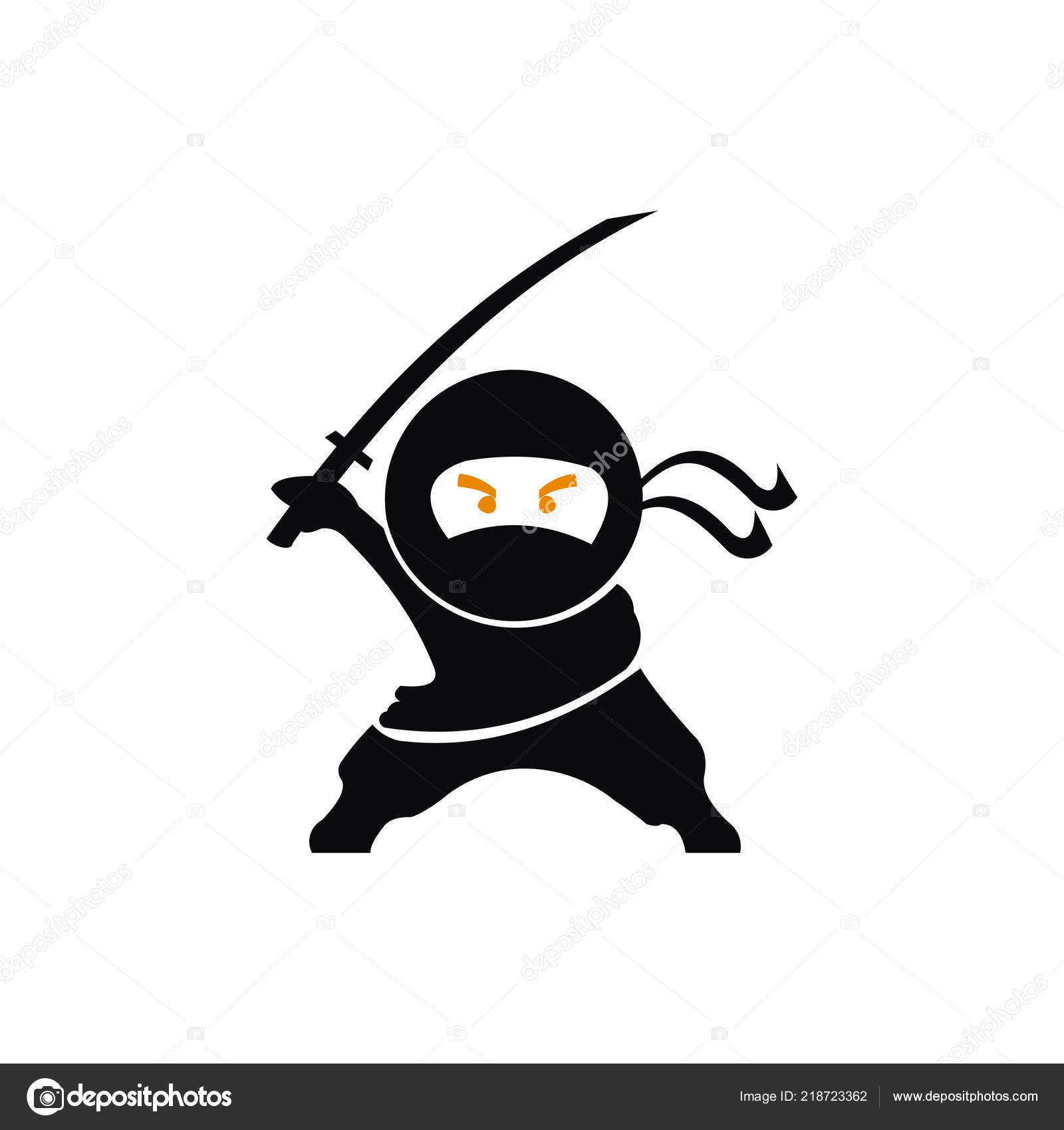 ninja samurai guerreiro lutador personagem desenho animado arte marcial  arma shuriken 5089299 Vetor no Vecteezy