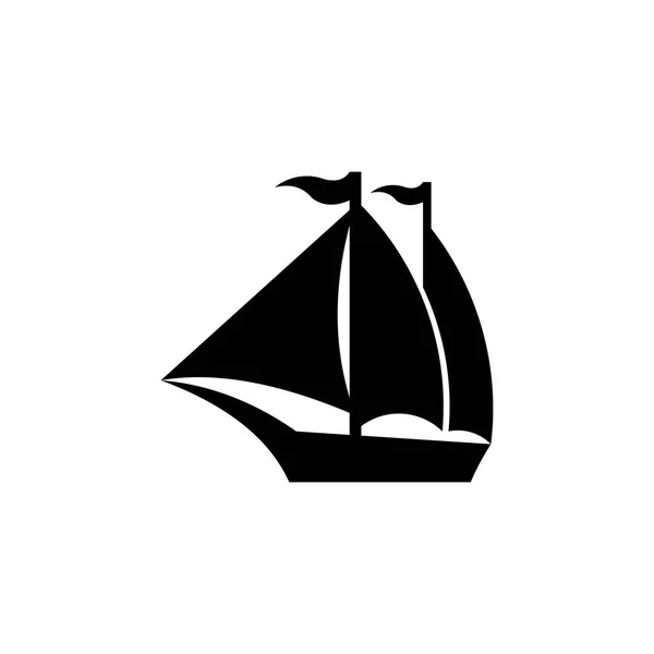 划船业务的帆船矢量标识品牌标识 — 图库矢量图片