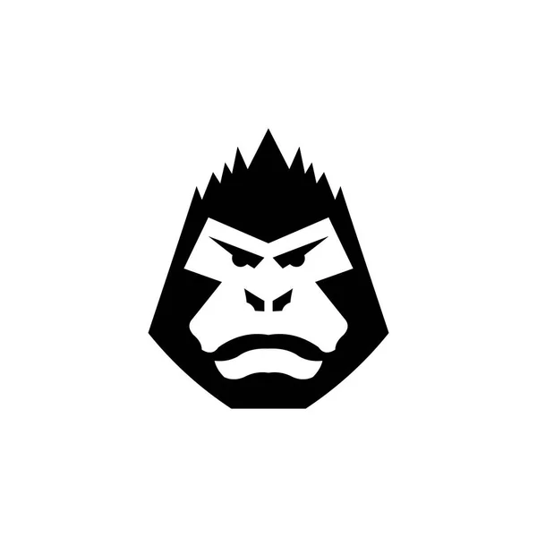 Gorila Vetor Cabeça Vetor Cabeça Macaco Logotipo Cara Macaco —  Vetores de Stock
