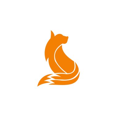  Fox turuncu ilham logo. Modern beyaz arka plan ilham üzerinde