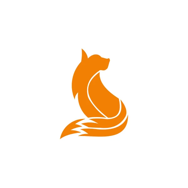 Fox Logem Oranžové Inspirace Moderní Bílém Pozadí Inspiraci — Stockový vektor